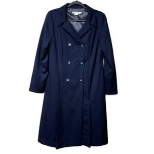 2- PENDLETON 100% Virgin Wool Navy Blue Double Breasted Coat Dresses, Sz 10P
